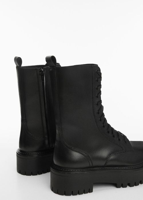 Bocanci/Botine Noi, Mango, Piele naturală