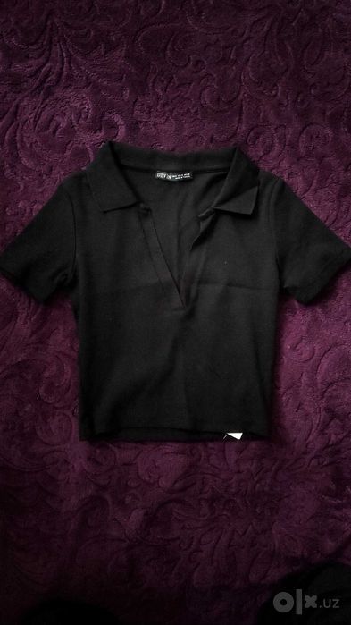 yoqali qora crop