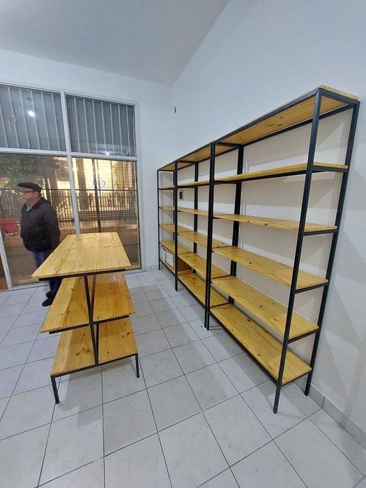 Лофт стеллаж, Стеллажи в стиле лофт, Лофт полкалар, Лдсп полки Стеллаж