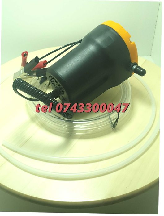 Pompita Electrica De Transfer 60W 12V 150L / H Alimentare 12V Auto Utila Pentru Garaj Service Si Atelier Conform Specificatiilor Din Titlu