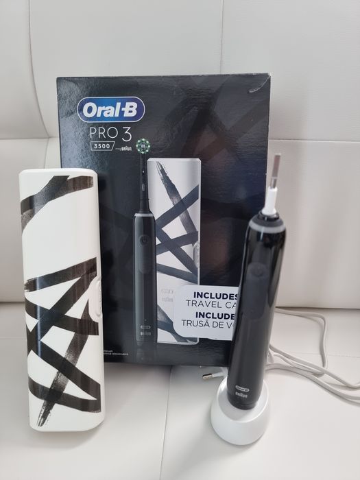 Periuta de dinti electrica Oral-B Pro 3 3500, Curatare 3D, 3 programe.
