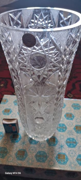 Новая оригинал хрустальная ваза БОГЕМИЯ ЧЕХИЯ ОРИГИНАЛ