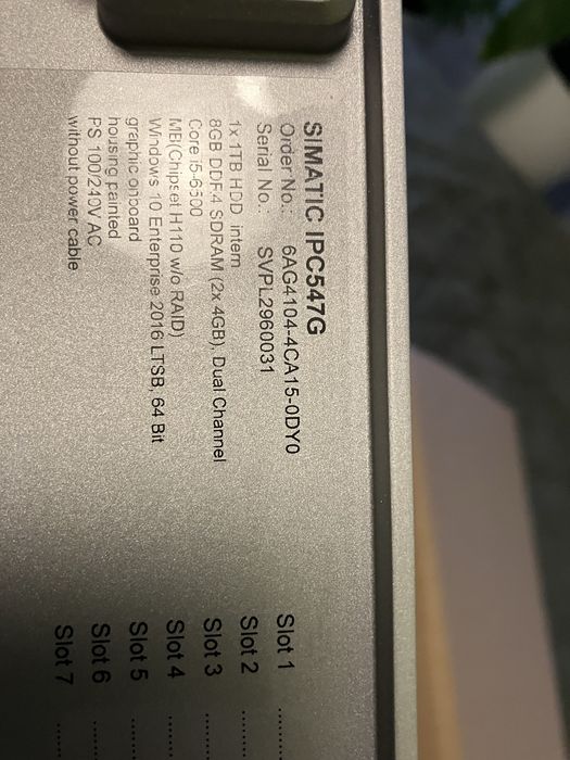 Simatic IPC547G Rack Mount Pc