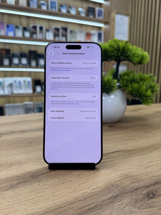 ‼️iPhone 16 Pro Max 256Gb Black - Sanatate bat.98% - Varianta E-Sim -  Garantie 12 luni