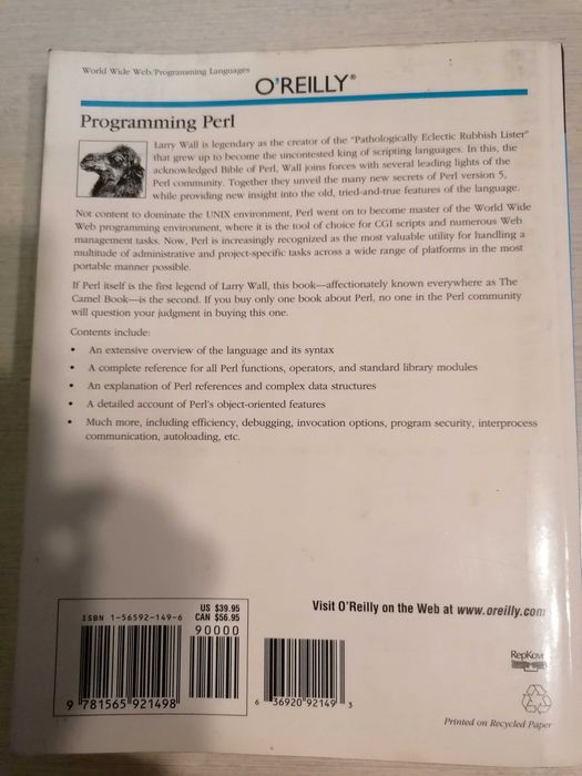 Programming Perl O Reilly