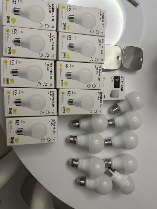 Смарт крушки Ikea tradfri led и дистанционно Skyrbar
