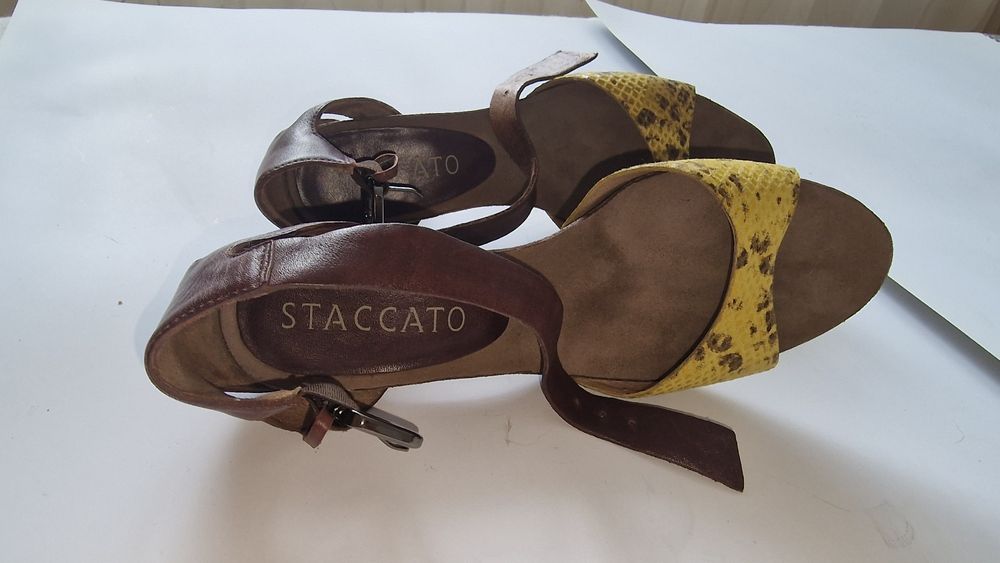 Sandale Staccato piele interior 2 culori toc 7cm