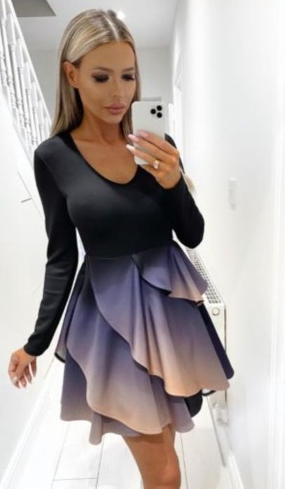 Рокля риза черна Mijel Лалето Mon cher лятна рокля