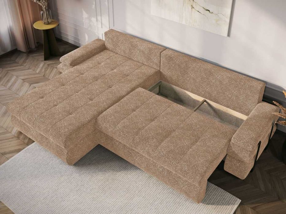 Coltar Extensibil Molly Plusat Bej - Transport Gratuit in 4-10 zile