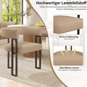 PROMO Set 2x scaun, M-form, cappuccino