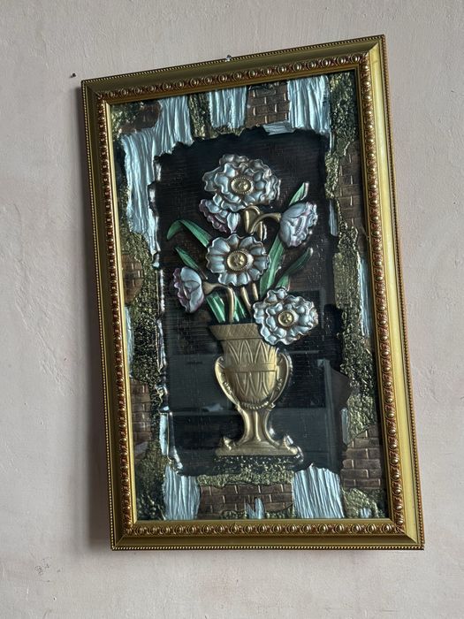 3D картина ваза с цветя