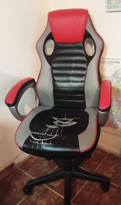 Геймърски стол кожен