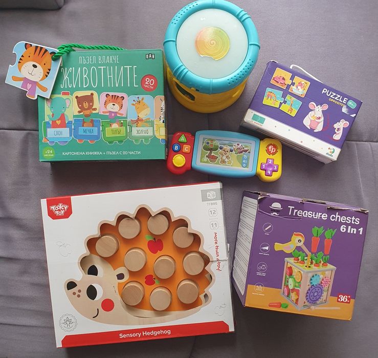 Образователни дървени и Монтесори играчки и пъзели, Fisher price, Dodo