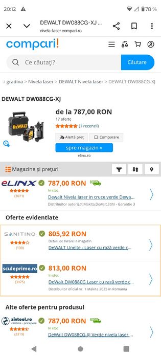 Nivela laser Dewalt DW088CG