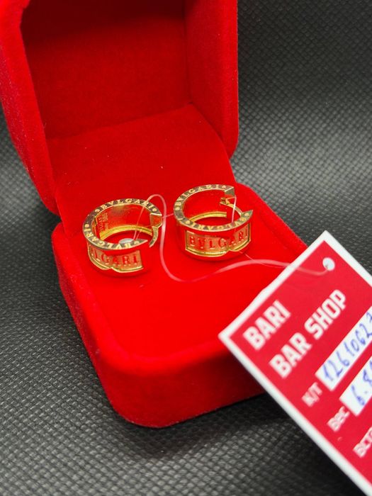 Золотые серьги bvlgari
