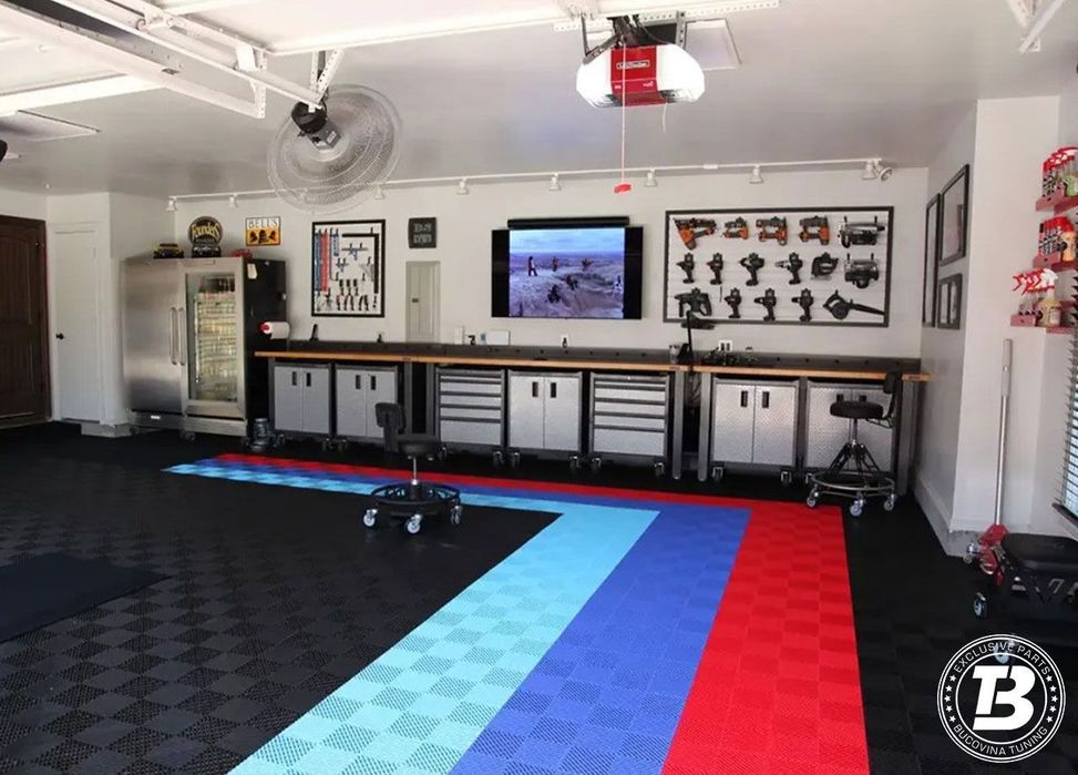 Pardoseala Modulara pentru Garaj si Ateliere Detailing - Turcoaz