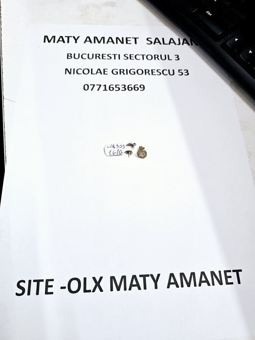 Vand cercei din aur 14 k 1.61 g cod 355