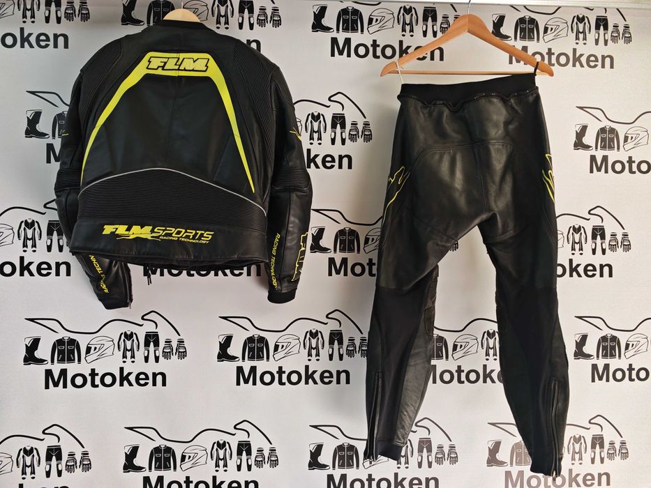 Costum moto piele FLM marime 52/54