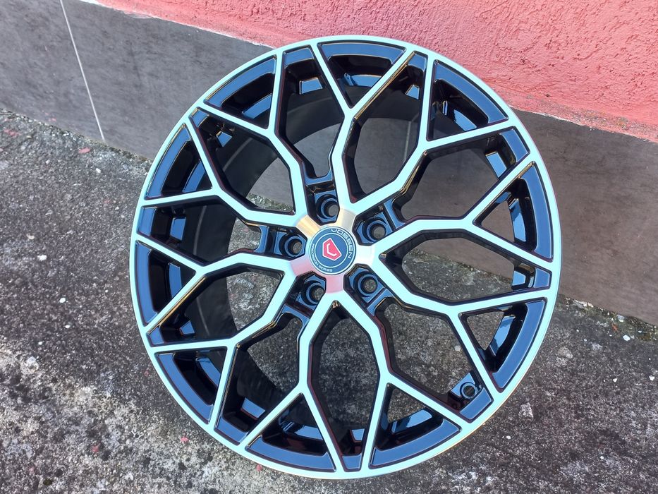 18"Vossen 5x112 Vw Audi Seat Skoda Mercedes 8ж ет40 Black Polish Чисто Нови.