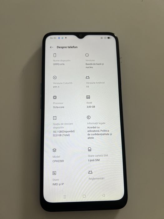 Oppo A16 fara cutie