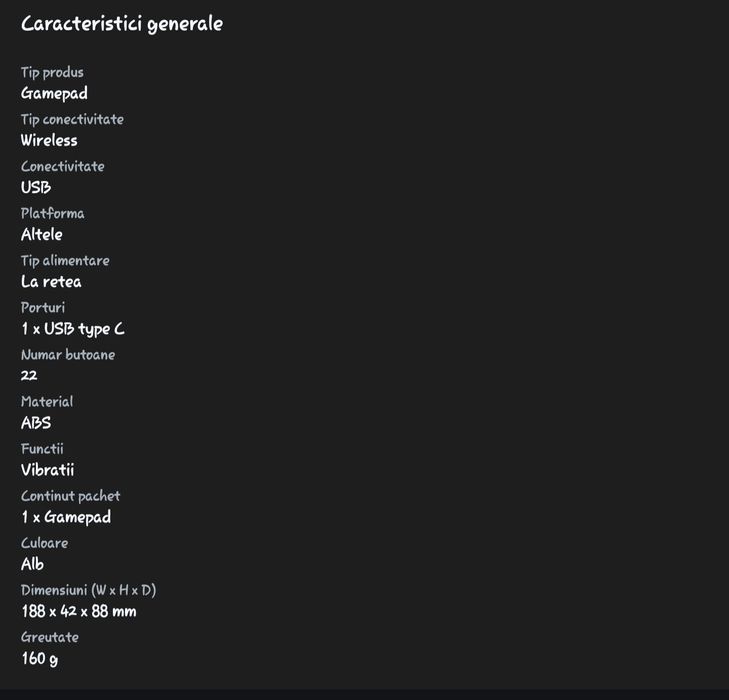 Controller Gaming Telefon EasySMX M10 - USB-C, Hall Effect, Nou/Impecabil