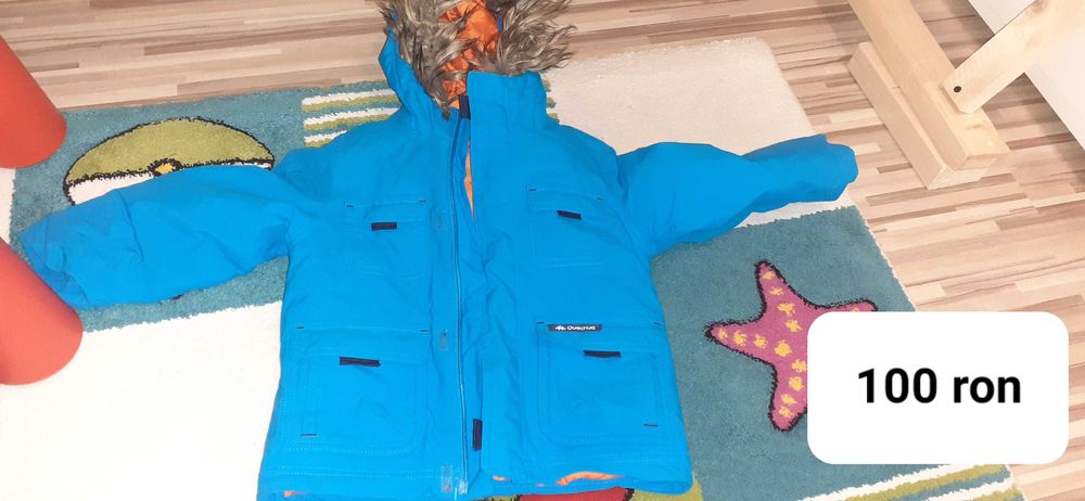 Geaca iarna baieti Decathlon 3-4 ani 96 - 102