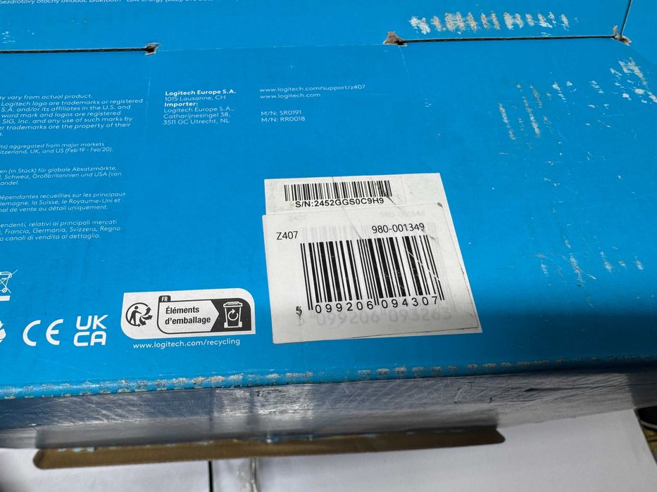 Тонколони Logitech Z407 2.1, 80W RMS, Bluetooth, USB, Жак 3.5 мм