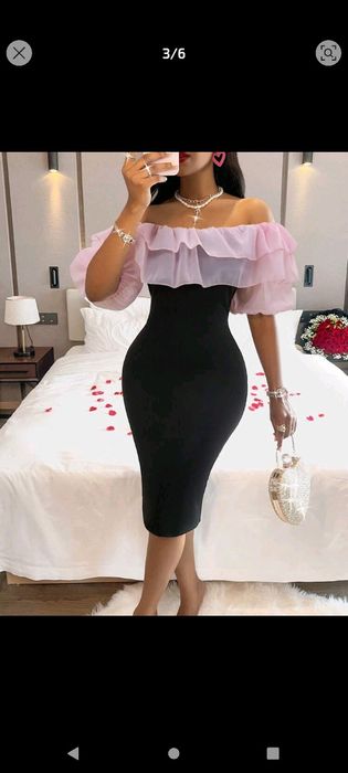 Rochie eleganta cu volane