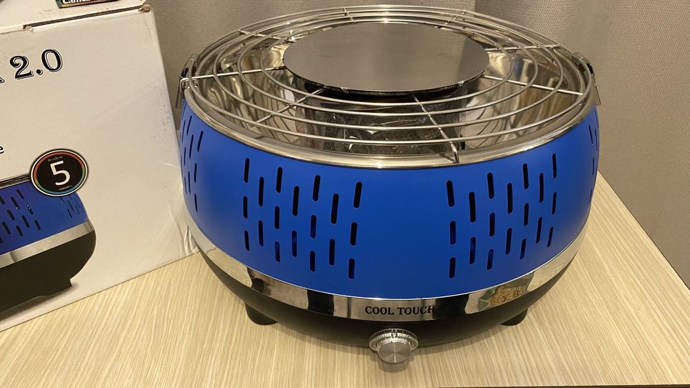 2 grătare camping, unul fără fum, lotus, bonus alt grătar pliabil