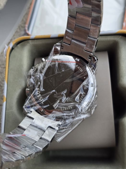 Ceas sigilat Fossil Grant Chronograph diametru 44mm, otel inoxidabil