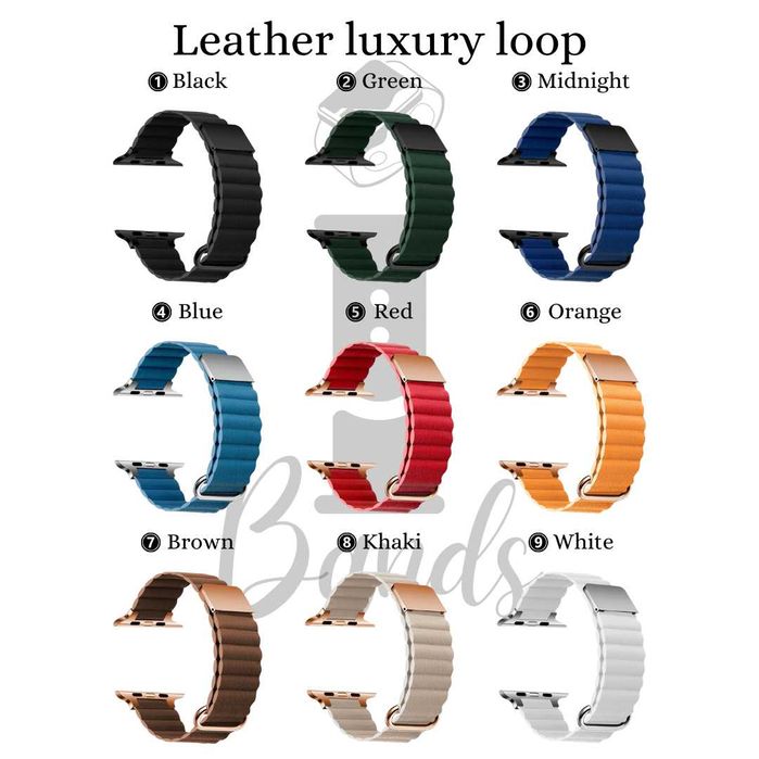 Луксозна кожена каишка с магнит за Apple Watch ULTRA/SE/11/10/9/8/7/6