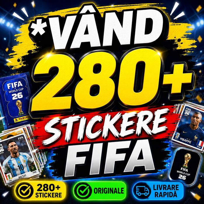 Vând 280 stickere fifa mondial
