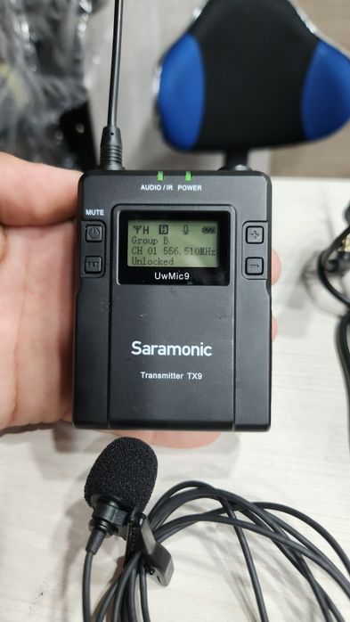 Kit Lavaliere Saramonic UWMIC9 KIT2 UHF Wireless RX9 + 2 TX9, Negru