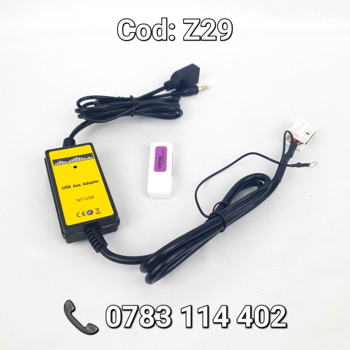 Adaptor Auto Original În loc la CD Changer cu USB/Stick + Jack/AUX