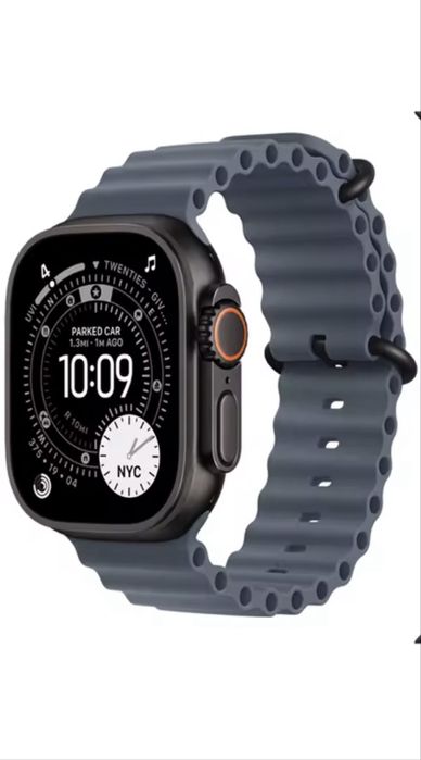Curea Apple 10,9, 8 Ultra watch din silicon /textil Nike negru si verde