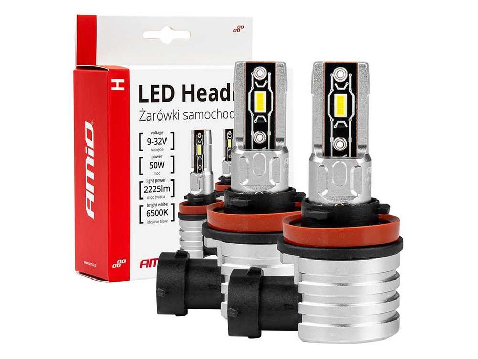 Becuri LED H-mini H8-9-11-16 6500K 50W AMIO