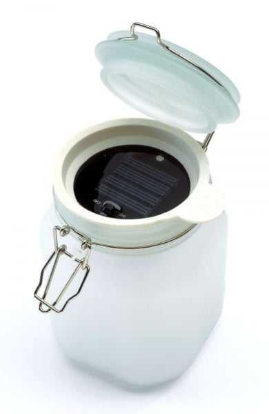 Ночник солнце в банке на солнечной батареи