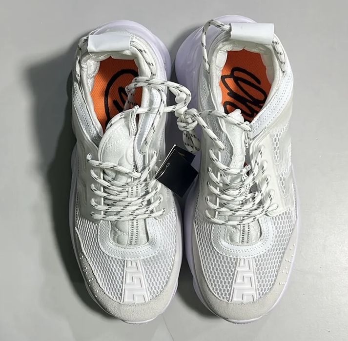 Adidași Versace Chain Reaction unisex Albi