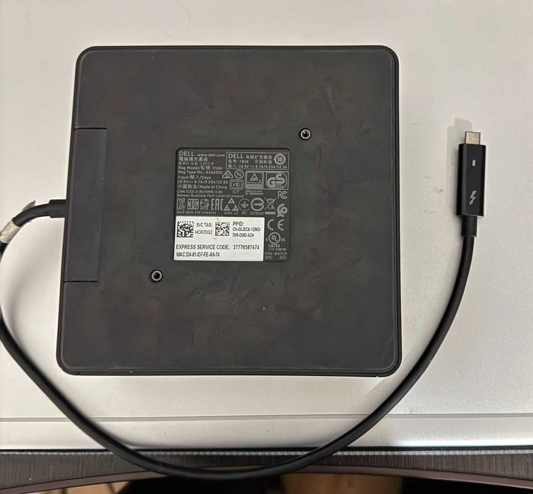 Docking Station - Dell TB16 ( Thunderbolt 3 , adaptor 130W )