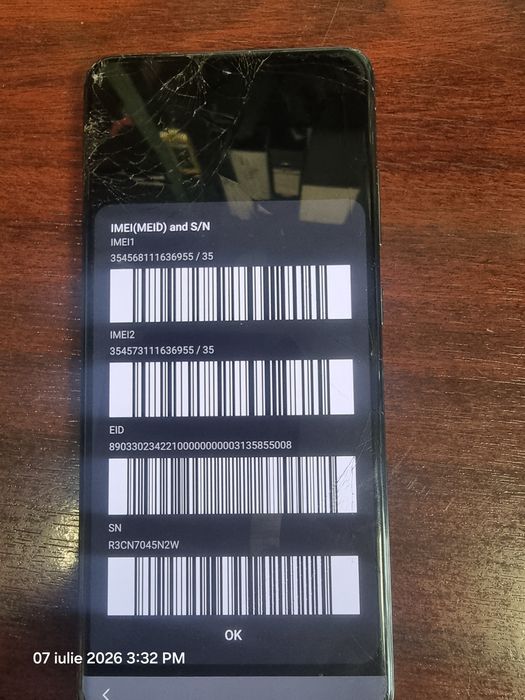 Samsung s20 ultra 128Gb spațiu si 12Gb Ram