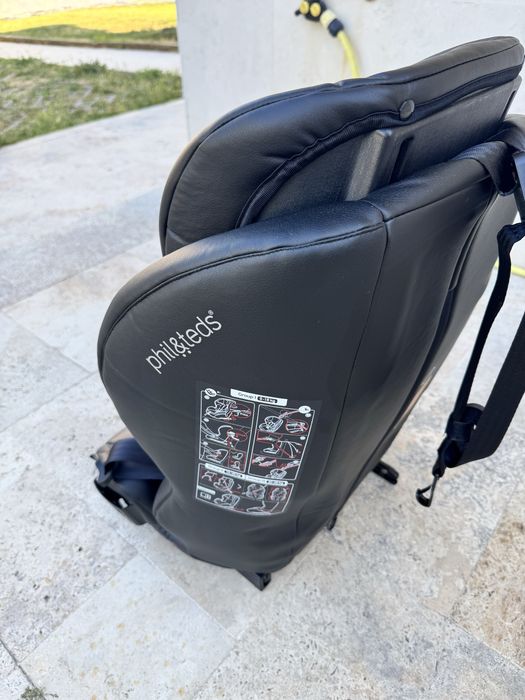Столче за кола Phil&Teds - Columbus, с Isofix, 9-36 kg, черно