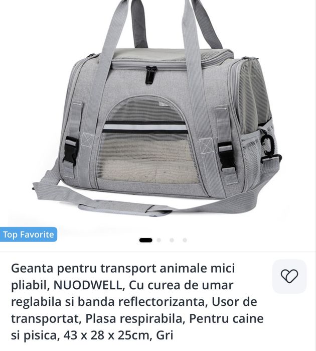 Vand geanta transport animale mici