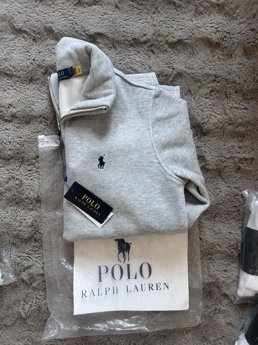 Pulover Polo Ralph Lauren Quarter Zip Gri