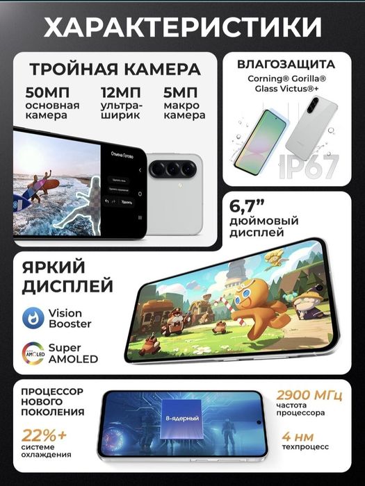 Samsung A56 8/256 Ideal Holat | Karobka | IMEI registratsiya | 5G