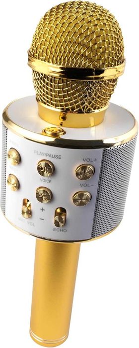 Комплект от 2 безжични златисти караоке микрофона Intempo