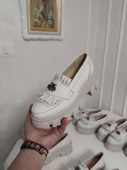 Mocasini dama din piele naturala