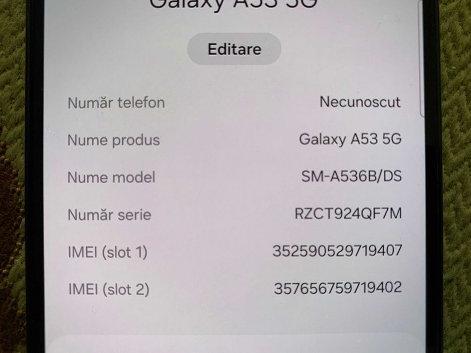 samsung A 53 5g 350 lei
