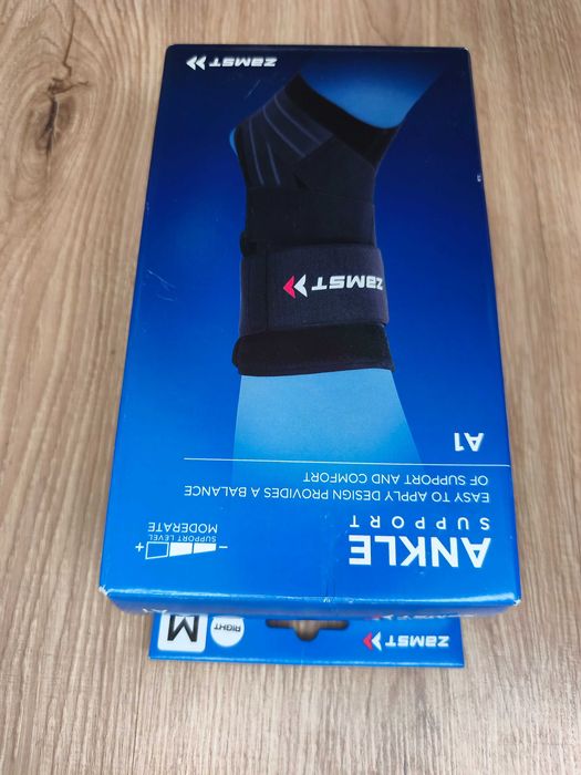 Чисто Нова Ортеза за Глезен Zamst A1 Black (Размер M - За ДЕСЕН крак)
