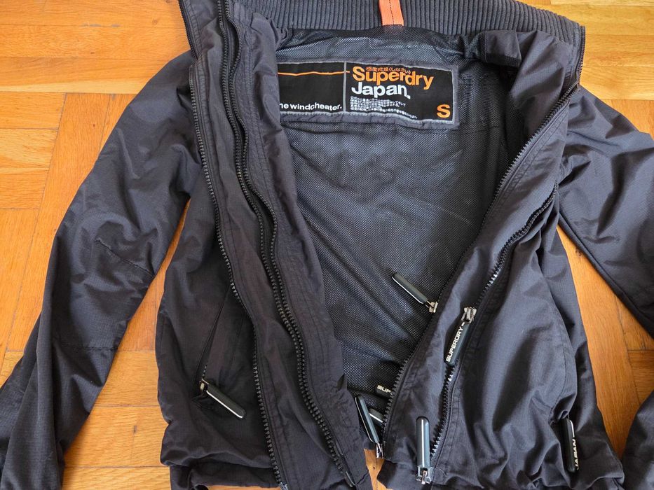 Дамско яке Superdry Супердрай the windcheater размер S цвят черен