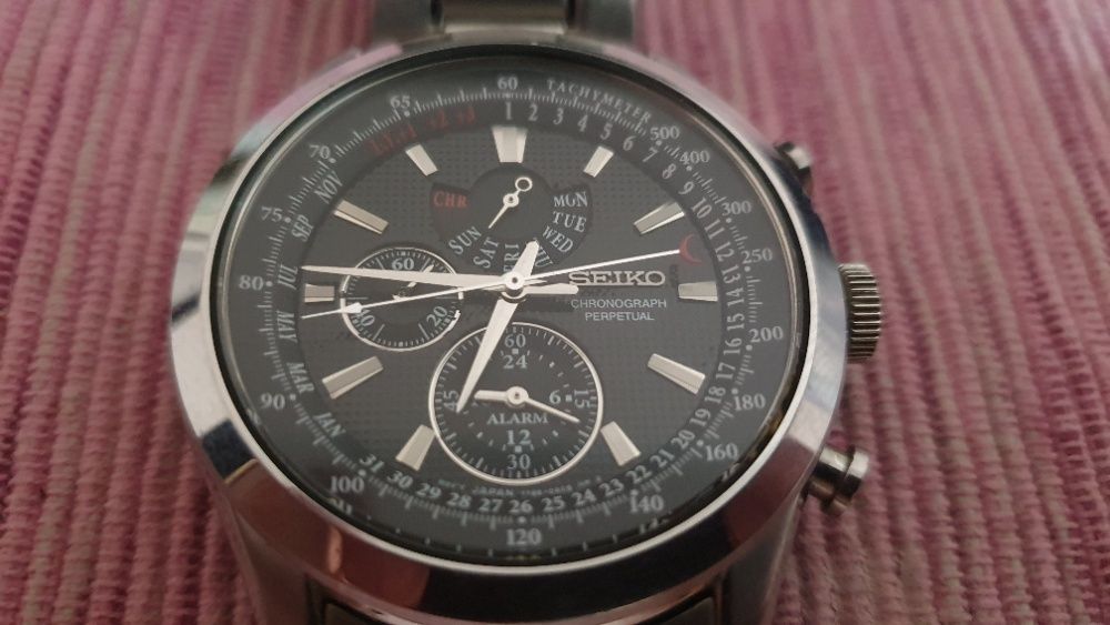 Seiko Cal 7T86 0AC0 Chronograph Alarm Perpetual Calendar Quartz Bucuresti  Sectorul 4 • 